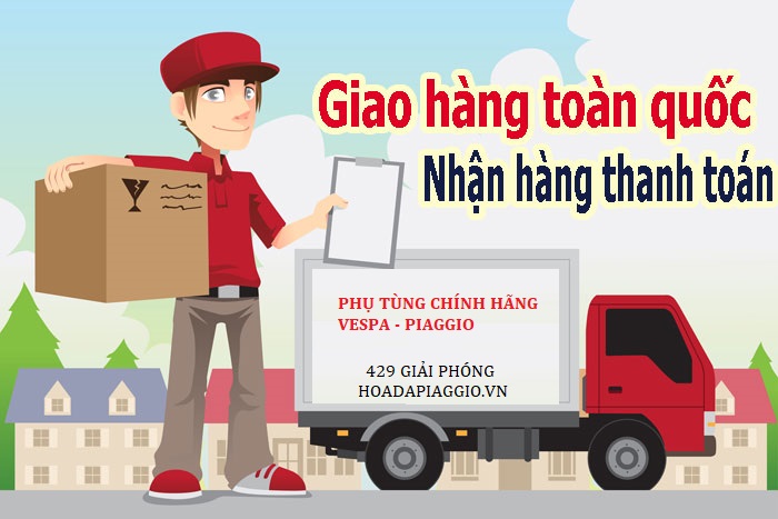 Phụ tùng chính hãng tại Hoa Đà rinh về Vespa Piaggio toàn quốc