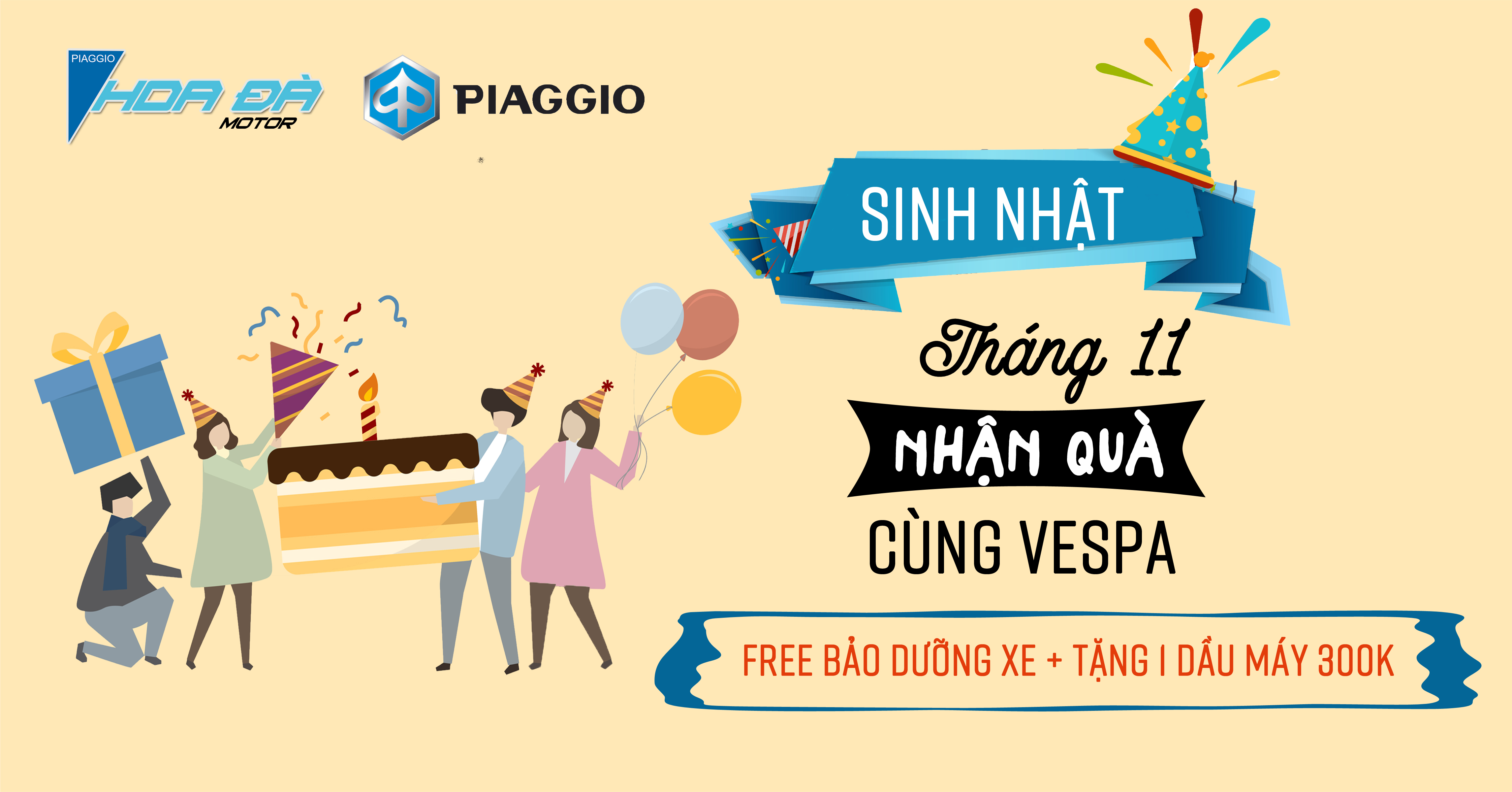 TẶNG QUÀ HOT – THÁNG SINH NHẬT TÍN ĐỒ VESPA PIAGGIO