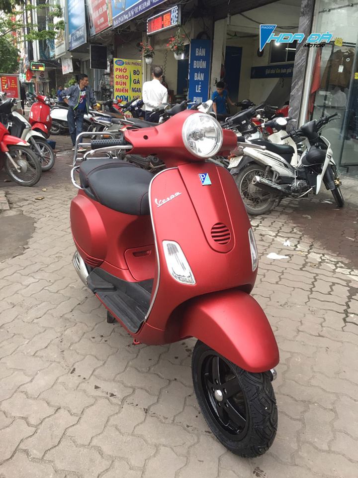 TUYỆT PHẨM TÂN TRANG VESPA LX SƠN ĐỎ SẦN